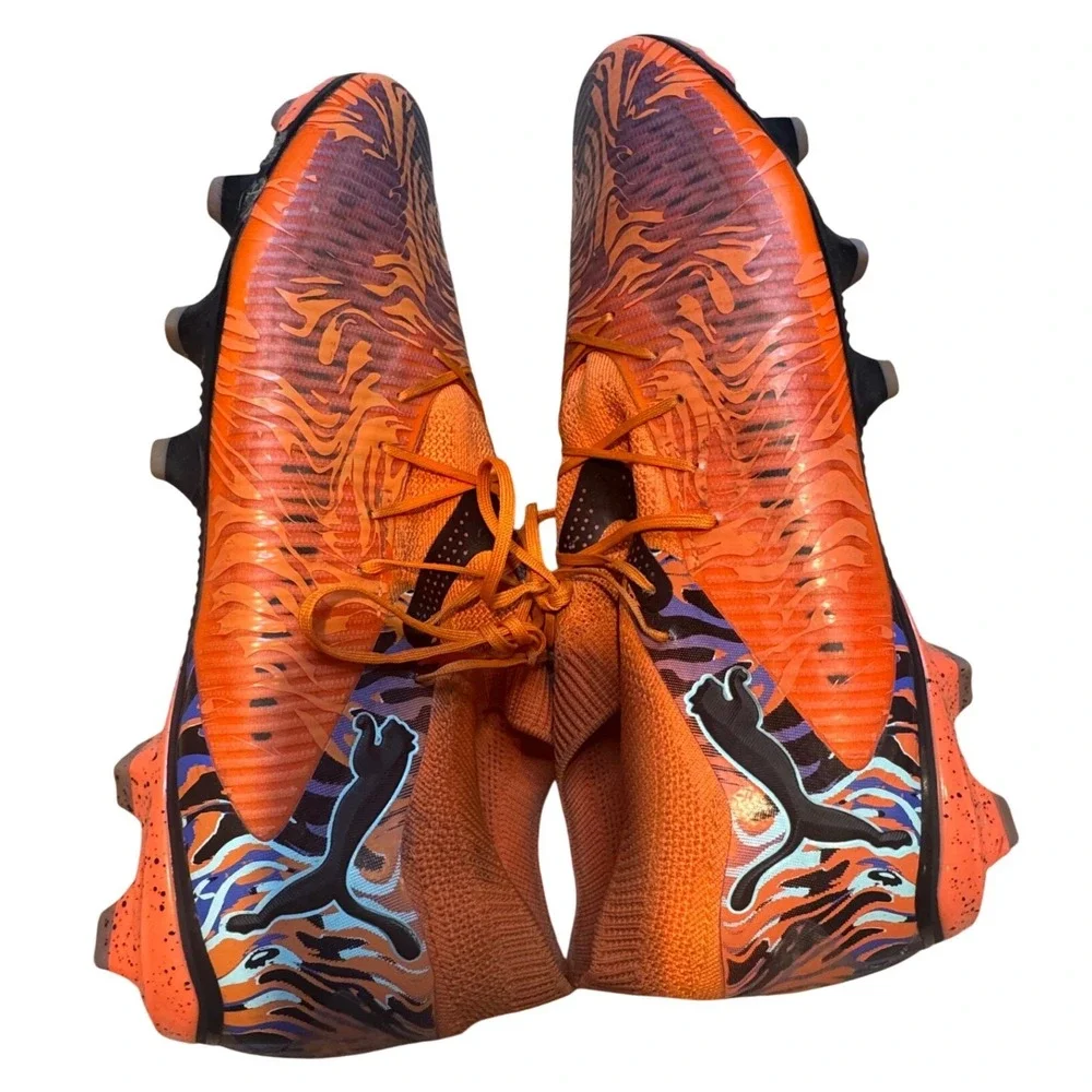 Puma Future Match FG/AG Mens Soccer Cleats Orange Purple Tiger 108650-01 Size 12